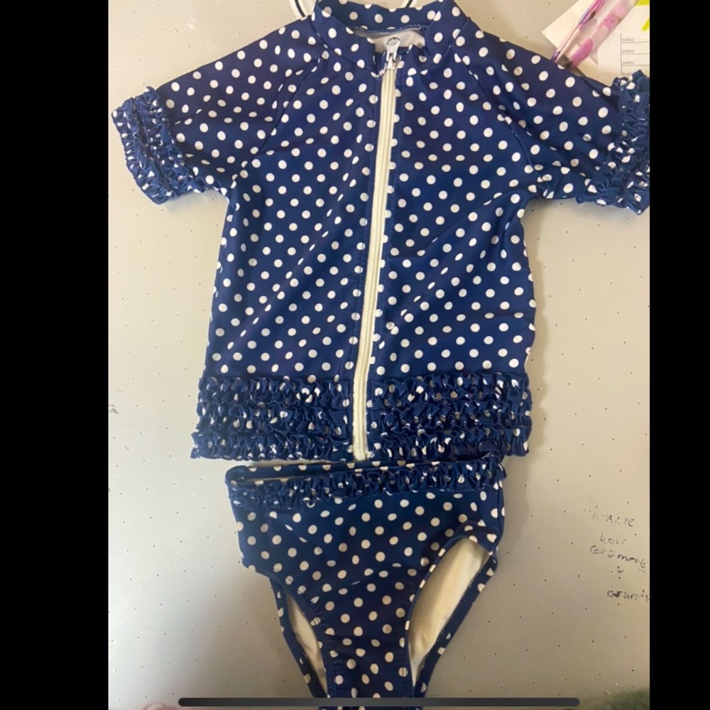 Swim Zip girls navy blue swimsuit